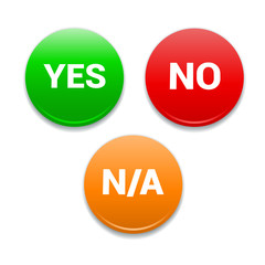 Yes, No, N/A Round Icons