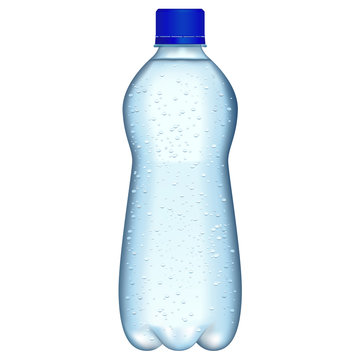 Bottle of sparkling water.