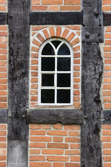 half-timbered house / Window of an old half-timbered house