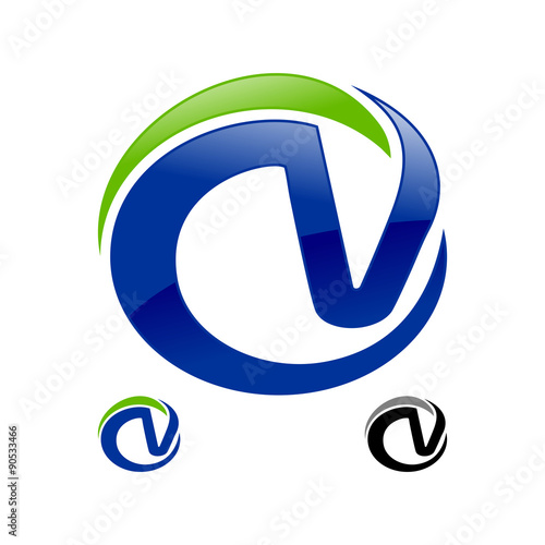 u0026quot blue and green cv letter initials logo design u0026quot  stock