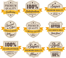 Obraz premium Set of vintage badges and labels
