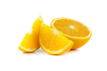Orange on white background