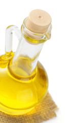 bottle of oil isolated at white