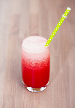 Watermelon smoothie in a glass