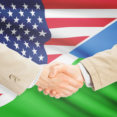 Businessmen handshake - United States and Djibouti