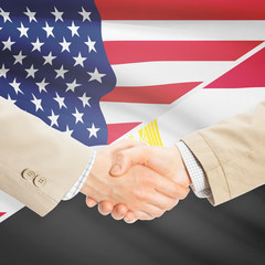 Businessmen handshake - United States and Egypt