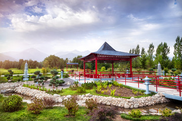 Japanese garden in Almaty