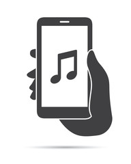 Hand Holding Phone Music & Multimedia Icon