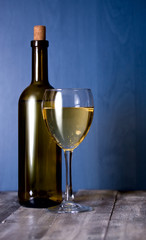 White wine and wine glass