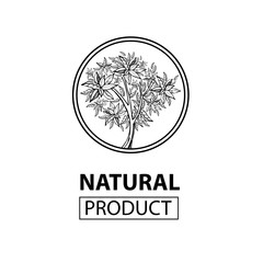 Vector design elements for organic natural logo