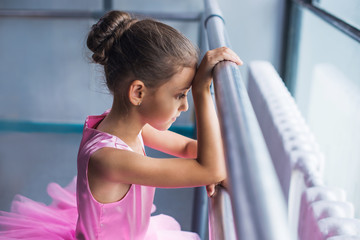 ballerina in the ballet hall on the dance floor