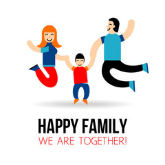 Fototapeta na wymiar Happy Family Concept