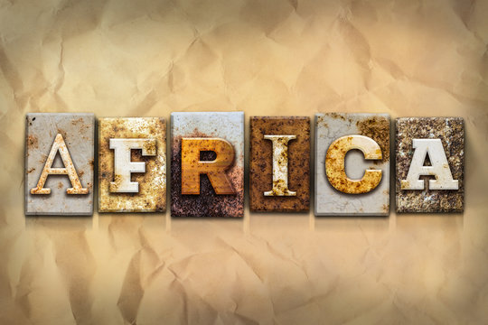 Fototapeta Africa Concept Rusted Metal Type