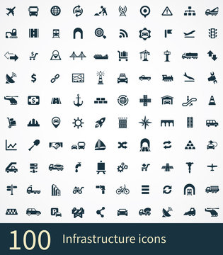 infrastructure 100 icons universal set
