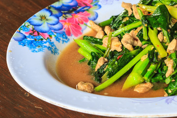 Pork Stir Fried kale