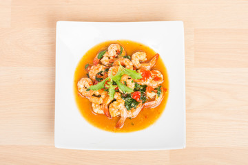 Thai food, Basil Shrimp Fried