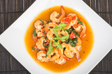 Thai food, Basil Shrimp Fried