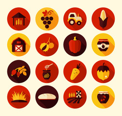 Autumn Harvest Thanksgiving flat icon