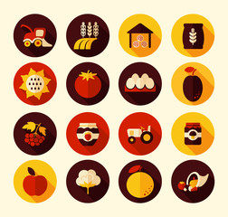 Autumn Harvest Thanksgiving flat icon