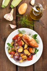 Baked mixed vegetable