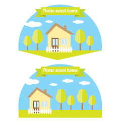 Obraz na płótnie Canvas vector house illustration. home sweet home