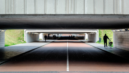 Bicycle and pedestrian crossing. Eindhoven, Netherlands