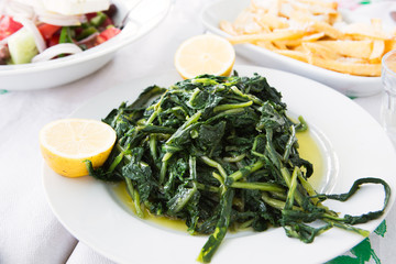 Horta, traditional greek food