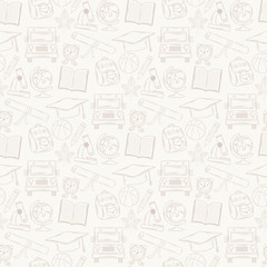 Seamless pattern back to school 