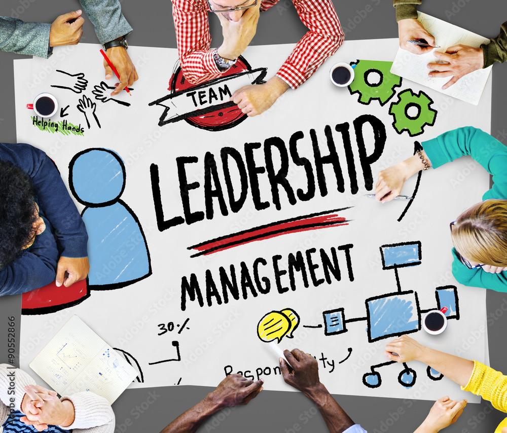 Wall mural leadership leader management authority director concept - Wall murals