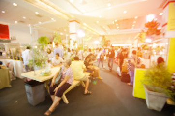 abstract blurred event with people for background
