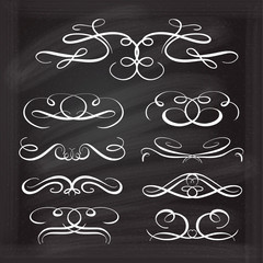 Vector calligraphic design elements.