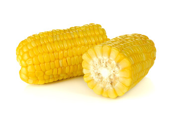 Sweet corn isolated on white background