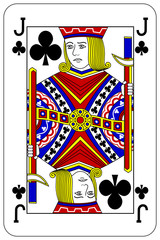 Poker playing card Jack club