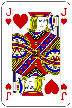 Poker playing card Jack heart