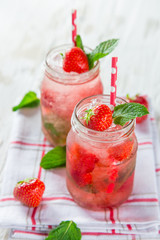 Glasses of fresh,home-made  fresh juice