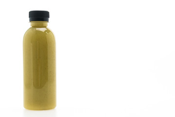 Kiwi juice bottle isolated on white background
