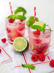 Glasses of fresh,home-made  fresh juice