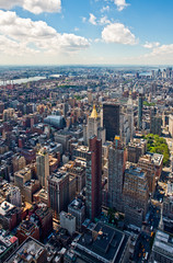 Fototapeta na wymiar U.S.A., New York,Manhattan, aerial view of the city