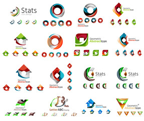 Universal set of abstract logos. Business, app, web design