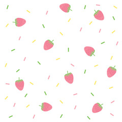 Strawberry seamless pattern background.