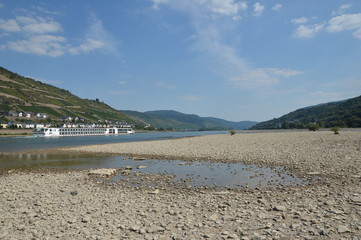 River rhine dried up