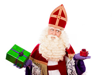 Sinterklaas showing  gifts