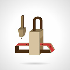 Conveyor department flat vector icon