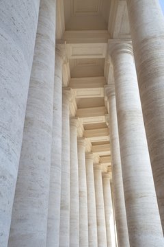 Colonnade in Piazza San Pietro (St Peter's Square) in Vatican, R