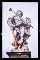Angel with the Sponge statue on Ponte Sant Angelo bridge in Rome
