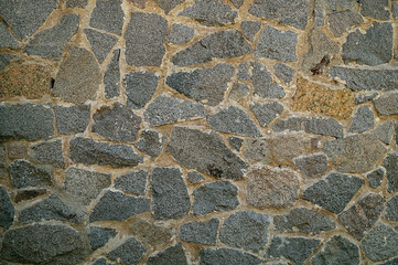 Masonry of stone gray