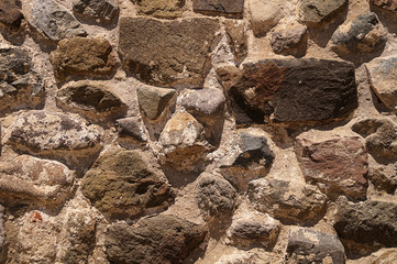 Relief masonry stones of various shapes