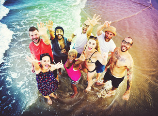 Summer Beach Friendship Holiday Vacation Concept