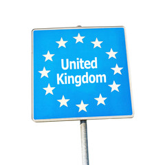Border sign of united kingdom, europe