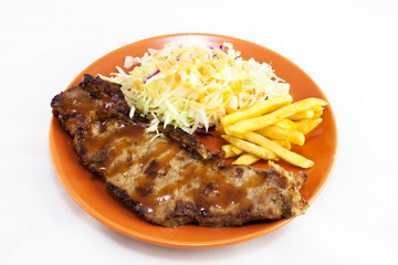 Grilled beef steak